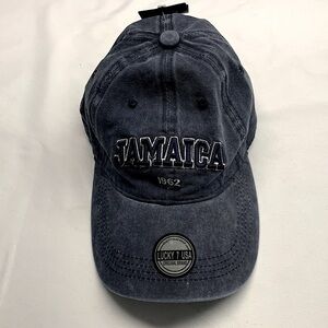 Lucky 7 - Jamaica Baseball Cap Adjustable Adult OS Faded Denim NWT